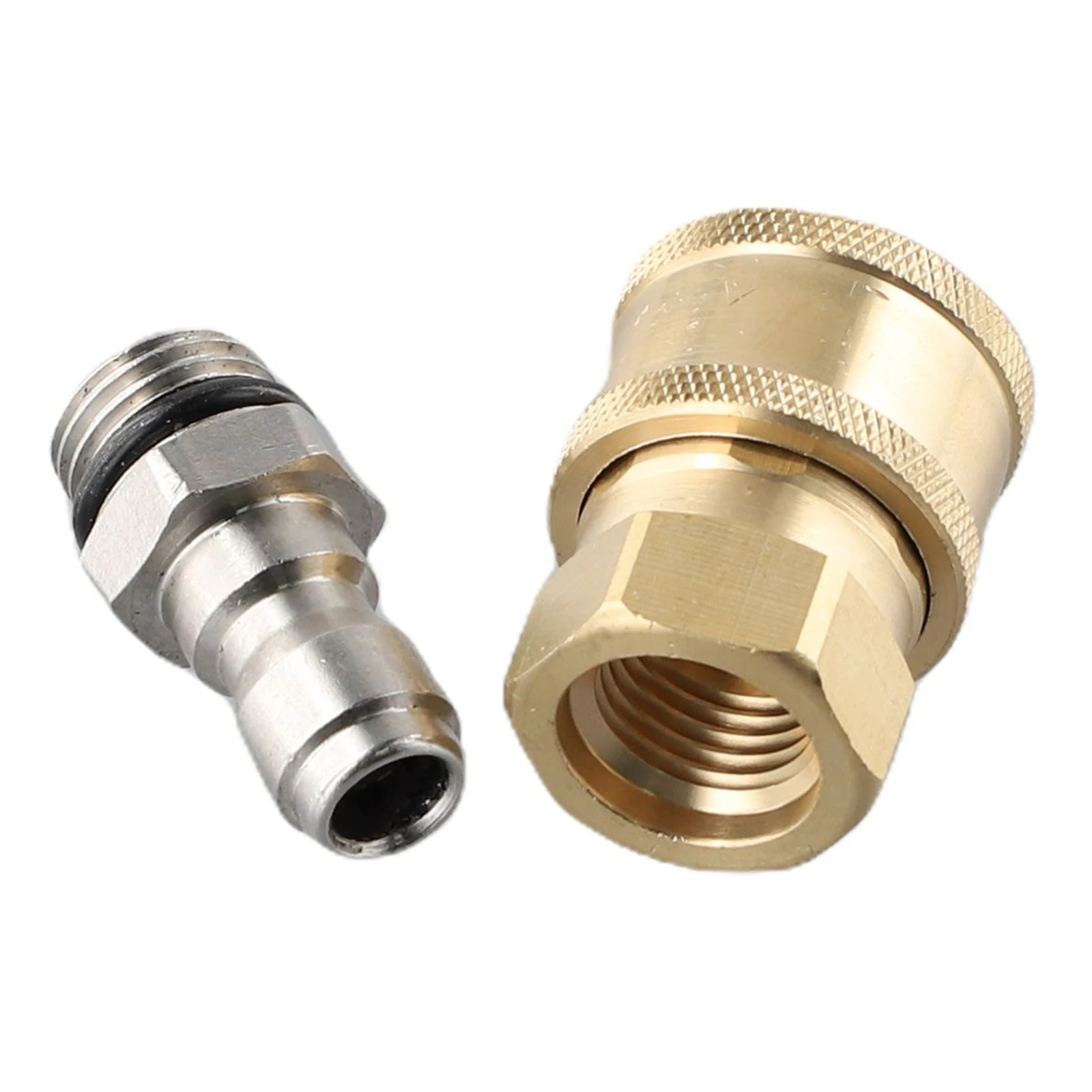 2pcs Male/Female Quick Connector Pressure Washer Quick Release 1/4 Male M22/14 Female Plug Brass Connector Power Tools Parts
2pcs Male/Female Quick Connector Pressure Washer Quick Release 1/4 Male M22/14 Female Plug Brass Connector Power Tools Parts
