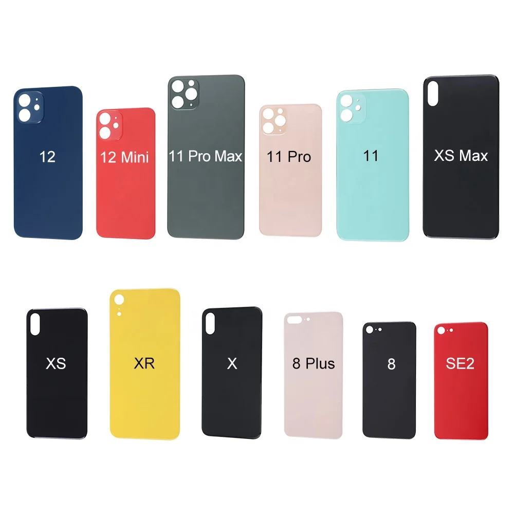 Стекло на заднюю панель с большим отверстием для IPhone X 12 12mini Pro Max 8 8P Xr Xs 11 SE2 |