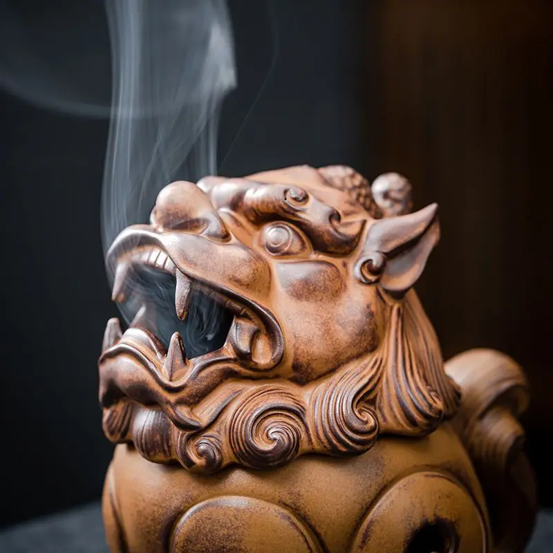 Chinese Lion Dragon Ceramic Incense Burners Dragon Incense Holder Incense Burner Sandalwood Censer Home Decor Decoration Craft
Chinese Lion Dragon Ceramic Incense Burners Dragon Incense Holder Incense Burner Sandalwood Censer Home Decor Decoration Craft