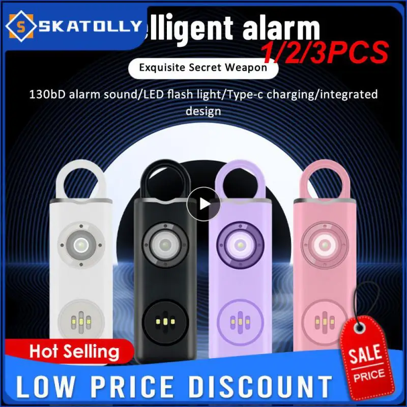 

1/2/3PCS Personal Safety Alarm Keychain with LED Lights Practical Siren 130dB Emergency-Safety Siren for Women Men