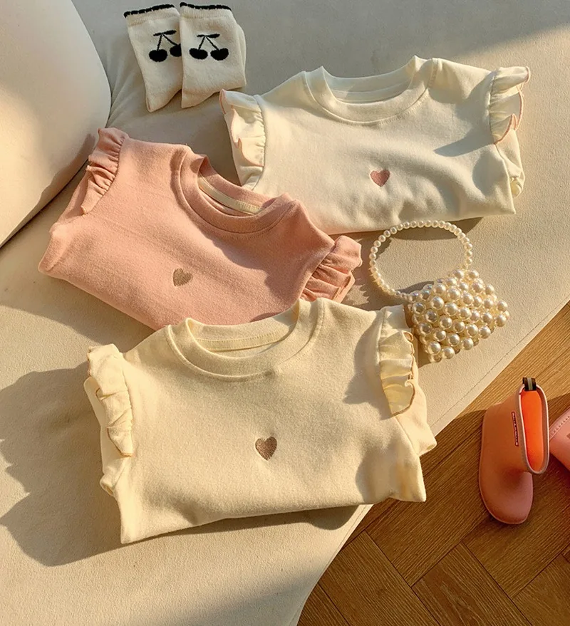 1-8Y طفل الفتيات طويلة الأكمام تي شيرت 2025 الخريف جديد طفل رقيقة المخملية أفخم قاعدة قميص الأطفال الحب المطرزة قميص بلايز 1-8Y طفل الفتيات طويلة الأكمام تي شيرت 2025 الخريف جديد طفل رقيقة المخملية أفخم قاعدة قميص الأطفال الحب المطرزة قميص بلايز