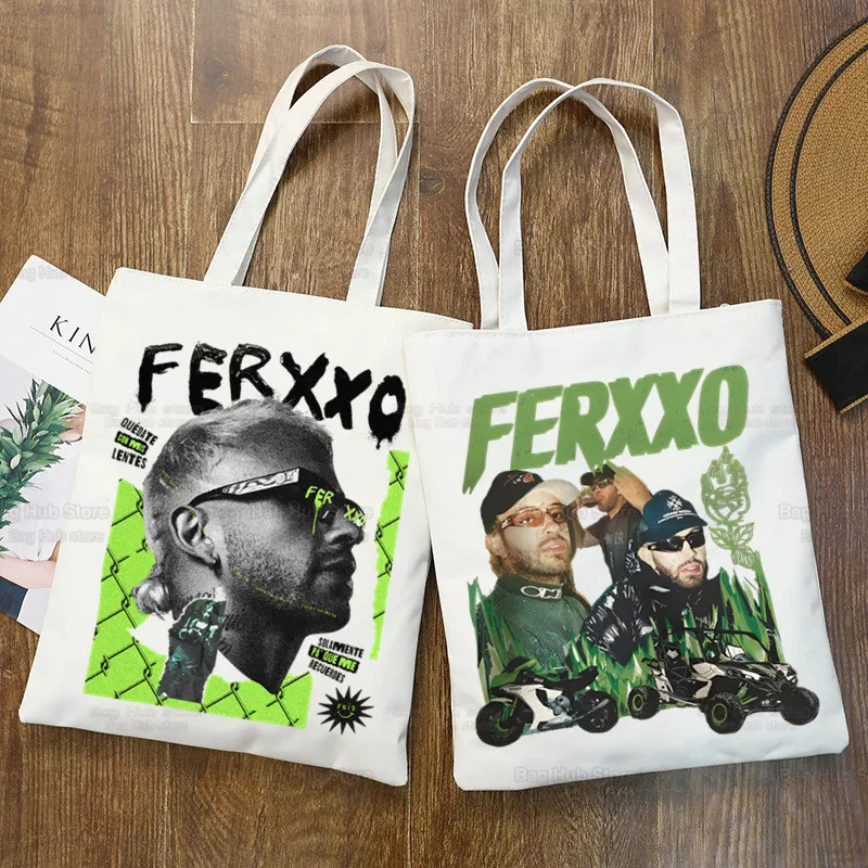 

The Ferxxo Feid 90s Rapper Shopping Bag Shopper Eco Canvas Shopper Feid Ferxxo Bolsas De Tela Bag Shoping Reusable Sacolas