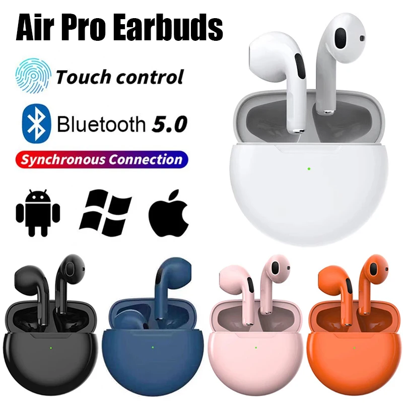 TWS Air Pro 6 Bluetooth Headphones with Mic 9D Stereo Hifi Earbuds for iPhone IOS Android Wireless
TWS Air Pro 6 Bluetooth Headphones with Mic 9D Stereo Hifi Earbuds for iPhone IOS Android Wireless