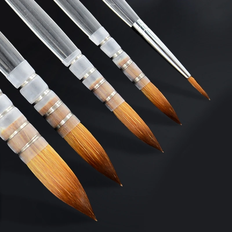 Actylic Painting Brush Transparent Anti-slip Grip 5 Types Drawing Brush Details Lining Brush Pen Ideal for Beginner Kid
Actylic Painting Brush Transparent Anti-slip Grip 5 Types Drawing Brush Details Lining Brush Pen Ideal for Beginner Kid