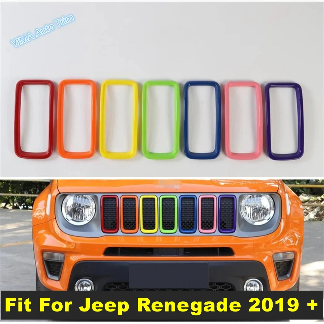 

Front Grille Grill Frame Decoration Ring Insert Cover Trim Fit For Jeep Renegade 2019 2020 BS / Colorful Exterior Accessories