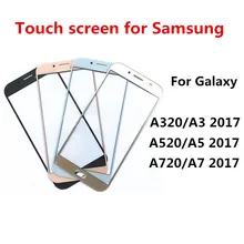 Écran tactile LCD de remplacement A320 A520 A720, pour Samsung Galaxy A3 A5 A7 2017, couvercle en verre=