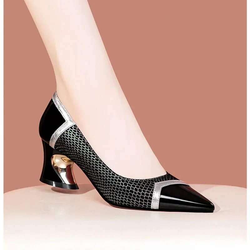 

Женские классические туфли-лодочки Comem с острым носком, офисные короткие, на квадратном каблуке, без застежки, летняя обувь для женщин