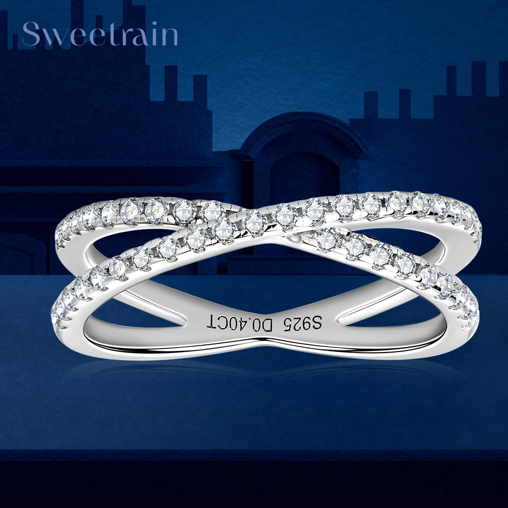 Sweetrain 1.3mm All Moissanite Cross Rings for Women S925 Sterling Silver X Shape Simple Design Fine Jewerly Anniversary Gift
Sweetrain 1.3mm All Moissanite Cross Rings for Women S925 Sterling Silver X Shape Simple Design Fine Jewerly Anniversary Gift