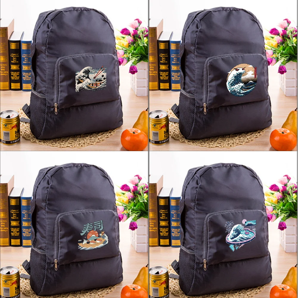 Packable Backpack Foldable High Capacity Ultralight Outdoor Folding Backpack Travel Daypack Wave Print Sports Storage Daypack
Packable Backpack Foldable High Capacity Ultralight Outdoor Folding Backpack Travel Daypack Wave Print Sports Storage Daypack