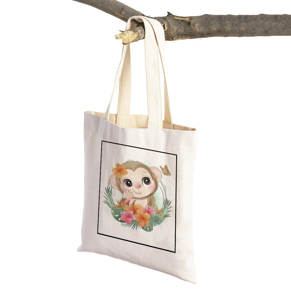 Cartoon Flower Leaf Animal Casual Shopper Bag Supermarket Handbag Bird Giraffe Lion Fox Canvas Shopping Bags Tote for Children
Cartoon Flower Leaf Animal Casual Shopper Bag Supermarket Handbag Bird Giraffe Lion Fox Canvas Shopping Bags Tote for Children