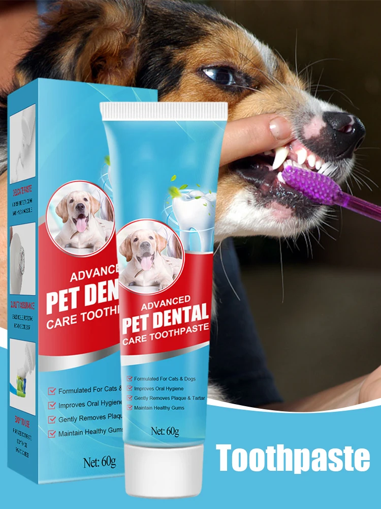

Dog Teeth Cleaning Toothpaste Fresh Breath Cat Dental Tooth Paste Designed To Help Prevent Tartar Remove Plaque Mint Flavor