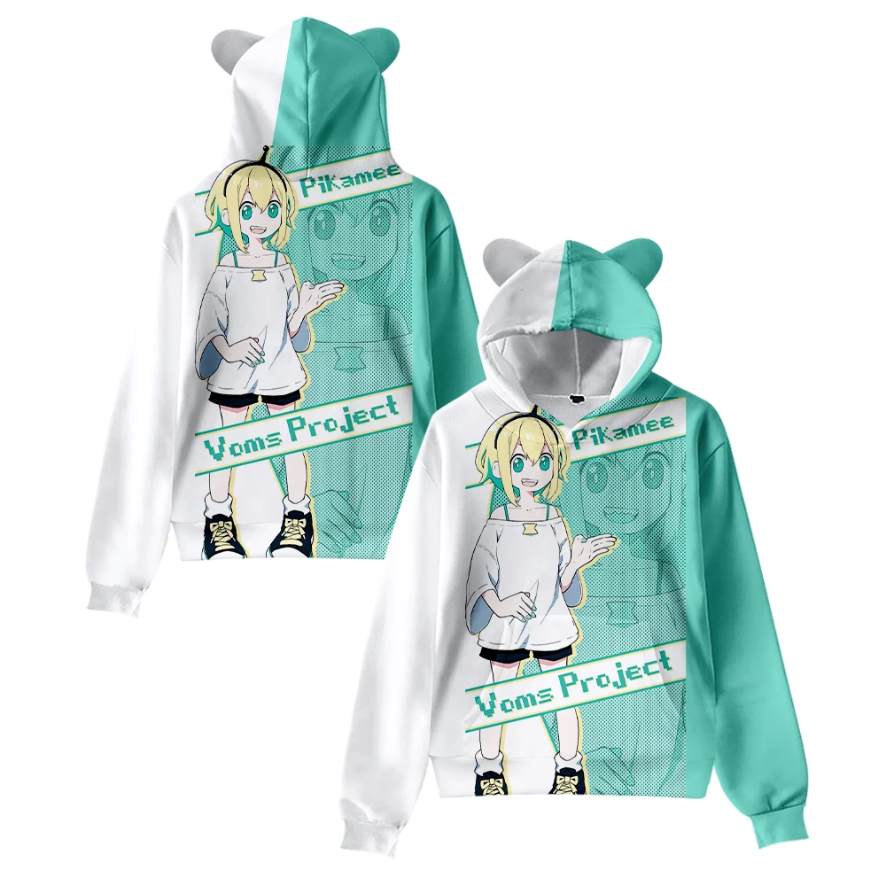 2024 г., Свитшот Pikamee худи с кошачьими ушами для женщин и мужчин с длинным рукавом, повседневный милый пуловер, одежда
2024 г., Свитшот Pikamee худи с кошачьими ушами для женщин и мужчин с длинным рукавом, повседневный милый пуловер, одежда