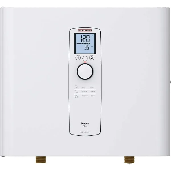 

Stiebel Eltron Tankless Water Heater – Tempra 24 Plus – Electric, On Demand Hot Water, Eco, White, 20.2