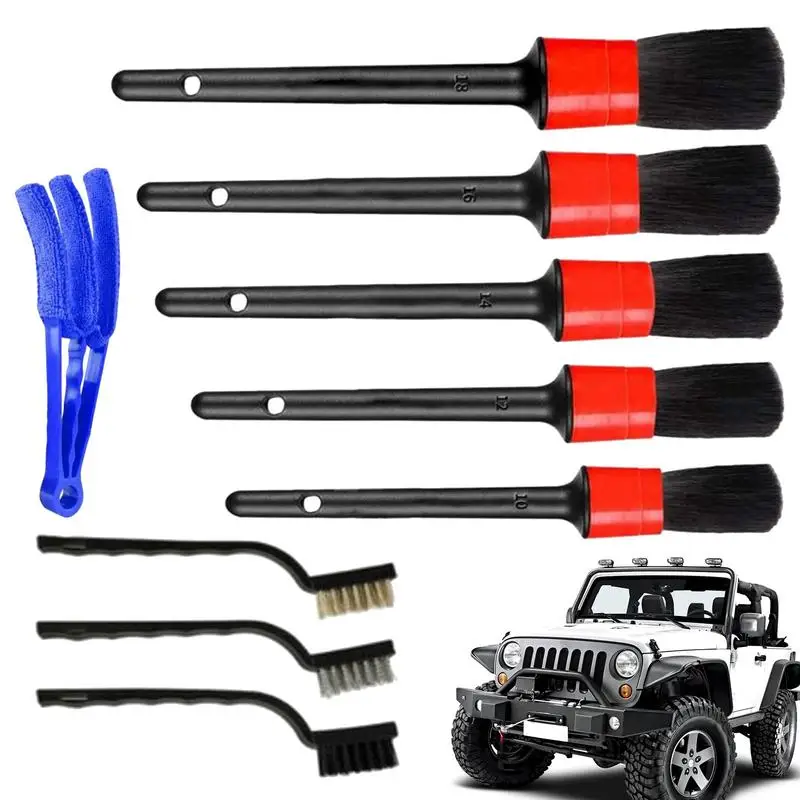 

Car Detailing Brushes Cleaning Car Interior Dust Brushes Portable Soft Bristle Cleaning Brush For Car Dashboard Air Vents