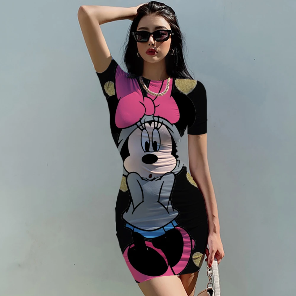 Disney Minnie Mickey Mouse Women's Summer Mini Party Dress 2022 Slim Hip Sexy Tight Y2K Short Sleeve Round neck Dresses Clothes
Disney Minnie Mickey Mouse Women's Summer Mini Party Dress 2022 Slim Hip Sexy Tight Y2K Short Sleeve Round neck Dresses Clothes