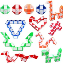 

24 Blocks Magic Snake Cube Twist Puzzle Toys For Children Plastic Hand Game Party Bag Fillers Party Supplies Random Color