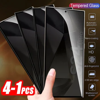 1-4Pcs Anti-Spy Tempered Glass For Samsung Galaxy S24 Ultra Privacy Screen Protectors Sumsung S24S 24 Ultra Plus Protective Film