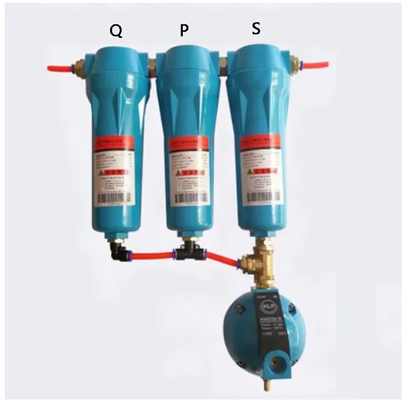 

Автоматический сухой масляный водяной сепаратор 3/4 дюйма, 015 Q/P/S/C, воздушный компрессор, аксессуары, прецизионный фильтр для сжатого воздуха, сушилка QPSC