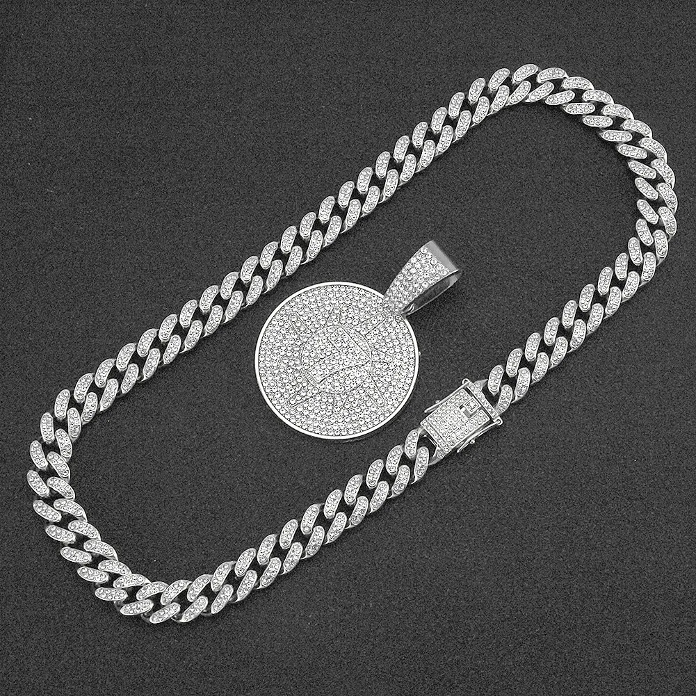 Hip Hop Iced Out Cuban Chains Bling Bling Round Number 7 Pendant Mens Necklace Miami Gold Chain Charm Mens Jewelry Choker Gifts
Hip Hop Iced Out Cuban Chains Bling Bling Round Number 7 Pendant Mens Necklace Miami Gold Chain Charm Mens Jewelry Choker Gifts