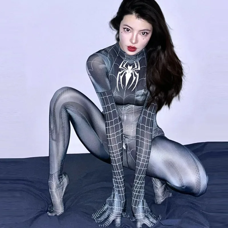 

Movie Marvel Spiderman Cosplay Costume Women Superhero Spider Venom Cos Jumpsuits Sexy Bodsuit Halloween Carnival Party Outfits