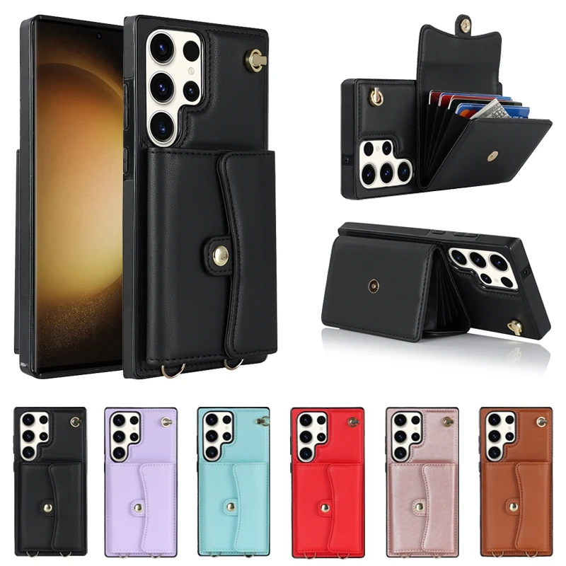 Wallet Case Diagonal Strap With Bracket Leather Cover For Samsung Galaxy S23 S22 Plus S21 Ultra S20 FE S10E S9 A71 A54 A53 A14
Wallet Case Diagonal Strap With Bracket Leather Cover For Samsung Galaxy S23 S22 Plus S21 Ultra S20 FE S10E S9 A71 A54 A53 A14