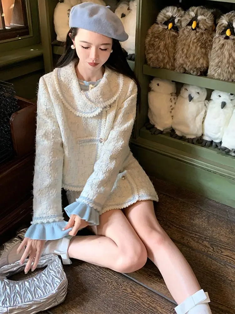 UNXX 2023 Autumn New French Style Sweet Girl Blue and White Knit Set for Women Small Fragrance Wind Top and Skirt Two Piece Chic
UNXX 2023 Autumn New French Style Sweet Girl Blue and White Knit Set for Women Small Fragrance Wind Top and Skirt Two Piece Chic