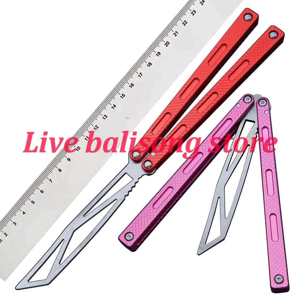 

TIANQI Prysma Clone Balisong Trainer Butterfly Training Knife 7075 Aluminum Channel Handles Bushing System EDC Hand Tool