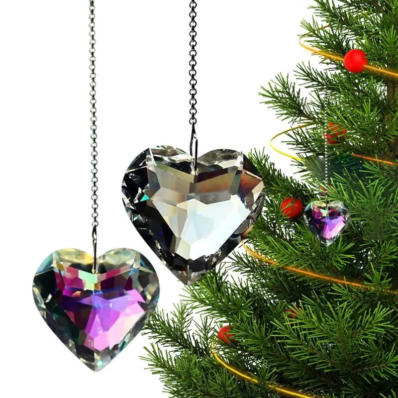2pcs Crystal Heart Sun Catcher portable Rainbow Maker Chakra Light Catcher Glass Window For Outdoor Garden Car Home Decorations
2pcs Crystal Heart Sun Catcher portable Rainbow Maker Chakra Light Catcher Glass Window For Outdoor Garden Car Home Decorations