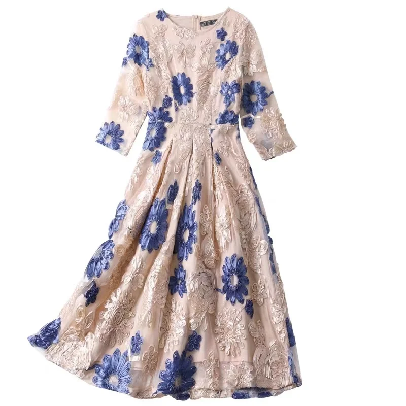 Hem Embroidered Lace Dress Fat Sister French Reduction Small Fresh and Versatile Casual Big Flower Fashion Brand Skirt
Hem Embroidered Lace Dress Fat Sister French Reduction Small Fresh and Versatile Casual Big Flower Fashion Brand Skirt