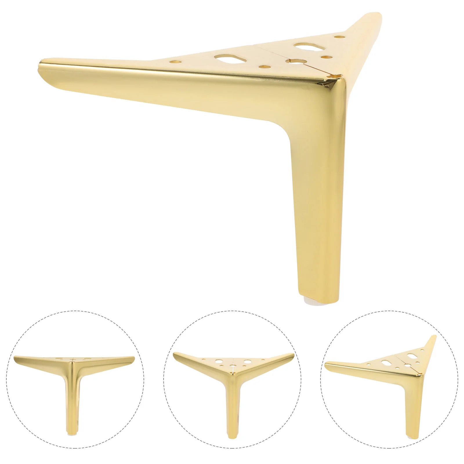 

4 Pcs Furniture Heightening Pads Night Table Support Foot Metal Legs Cabinet Feet Cold Rolled Steel Short Dresser