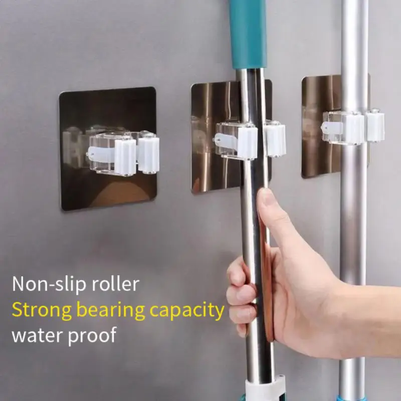 Держатель для швабры, самоклеящаяся подставка для метлы, настенный держатель для швабры, крючок для подметания щетки, органайзер для хранения, аксессуары для ванной и кухни 
Держатель для швабры, самоклеящаяся подставка для метлы, настенный держатель для швабры, крючок для подметания щетки, органайзер для хранения, аксессуары для ванной и кухни