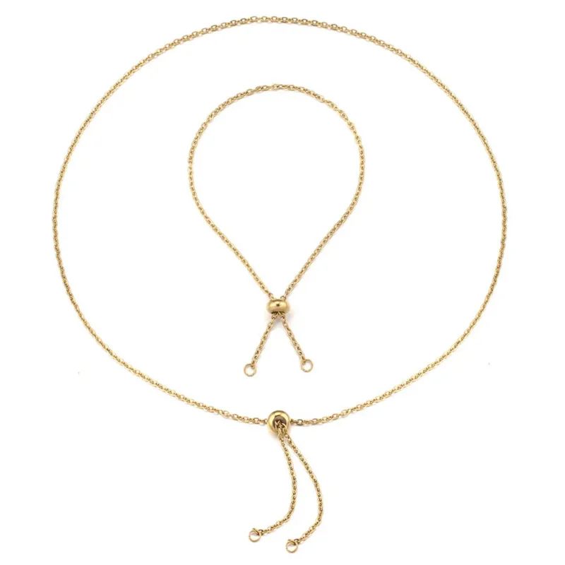 2023 NEW Stainless Steel Slider Necklace & Bracelet Cable Cuba Chains with Stopper Beads for DIY Jewelry Wholesale LL712
2023 NEW Stainless Steel Slider Necklace & Bracelet Cable Cuba Chains with Stopper Beads for DIY Jewelry Wholesale LL712