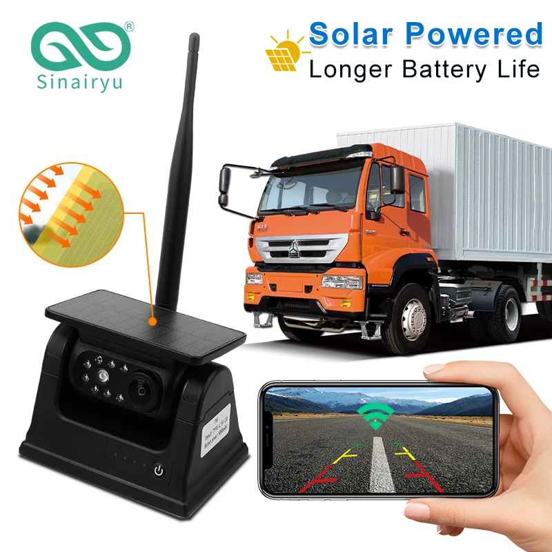 Sinairyu WiFi Solar Wireless Rear View Backup Camera IR Night Vision Waterproof Strong Magnet Base For RV Truck Car DX908
Sinairyu WiFi Solar Wireless Rear View Backup Camera IR Night Vision Waterproof Strong Magnet Base For RV Truck Car DX908