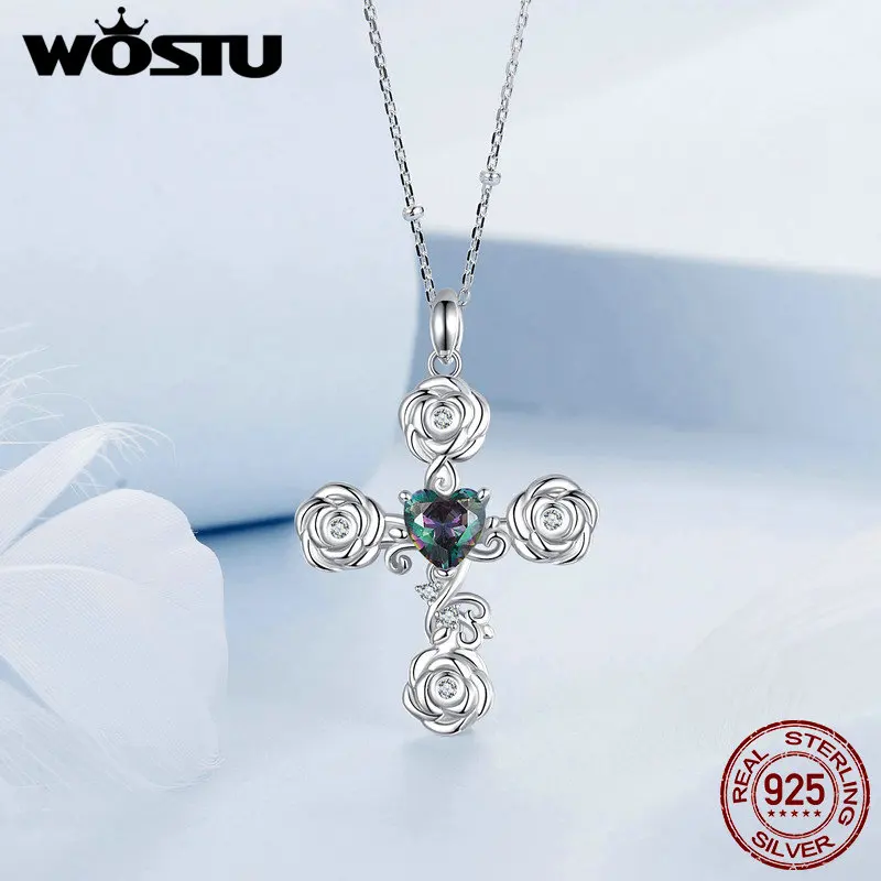 WOSTU оригинальное ожерелье из стерлингового серебра 925 пробы с розовым крестом с цирконием для женщин S925 Роскошные ювелирные изделия fn379
WOSTU оригинальное ожерелье из стерлингового серебра 925 пробы с розовым крестом с цирконием для женщин S925 Роскошные ювелирные изделия fn379