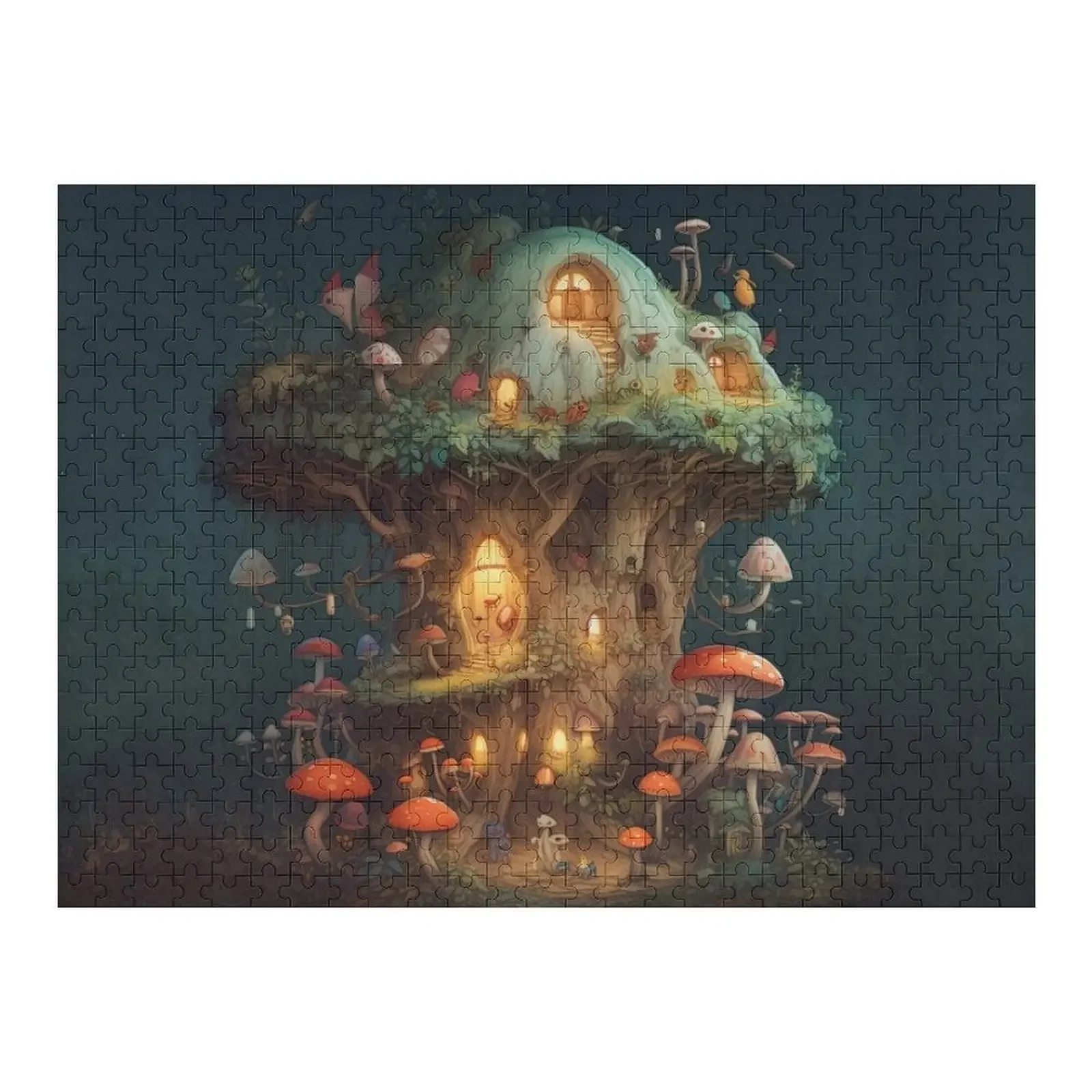 

House in a Mushroom Jigsaw Puzzle Personalised Name Personalized Gift Married Children Anime Puzzle