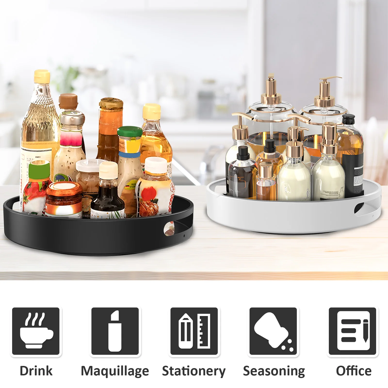 Turntable Organizer Carbon Steel Rotating Spice Rack Reusable Lazy Susan Turntable Multifunctional Rotating Storage Rack
Turntable Organizer Carbon Steel Rotating Spice Rack Reusable Lazy Susan Turntable Multifunctional Rotating Storage Rack