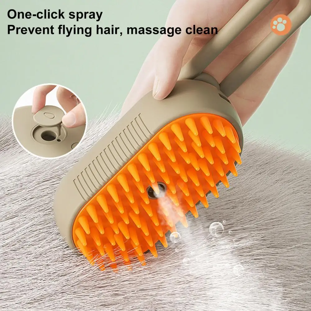 

Pet Massage Tool 3-in-1 Electric Pet Massage Comb Self-cleaning Dog Grooming Brush Cat Steamer Brush for Massage Pet for Steamy