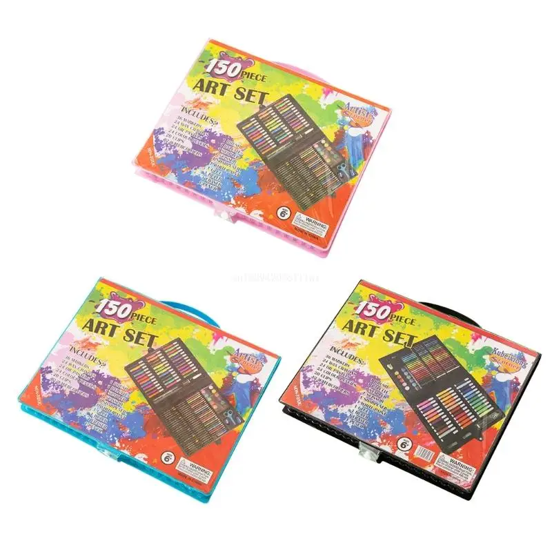

150Pcs Art Set Portable Drawing Painting Art Supplies Gifts Kids Teens Adults Coloring Art Colored Pencils Kits Dropship
