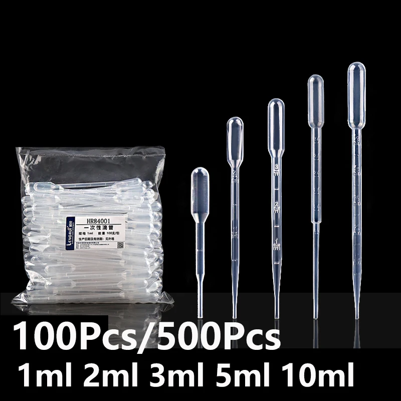 100/500Pcs Transfer Pipettes0.2/0.5ml1ml 2ml 3ml 5ml 10ml Plastic Transparent Pipettes Disposable Safe Eye Pipettes Lab Supplies
100/500Pcs Transfer Pipettes0.2/0.5ml1ml 2ml 3ml 5ml 10ml Plastic Transparent Pipettes Disposable Safe Eye Pipettes Lab Supplies