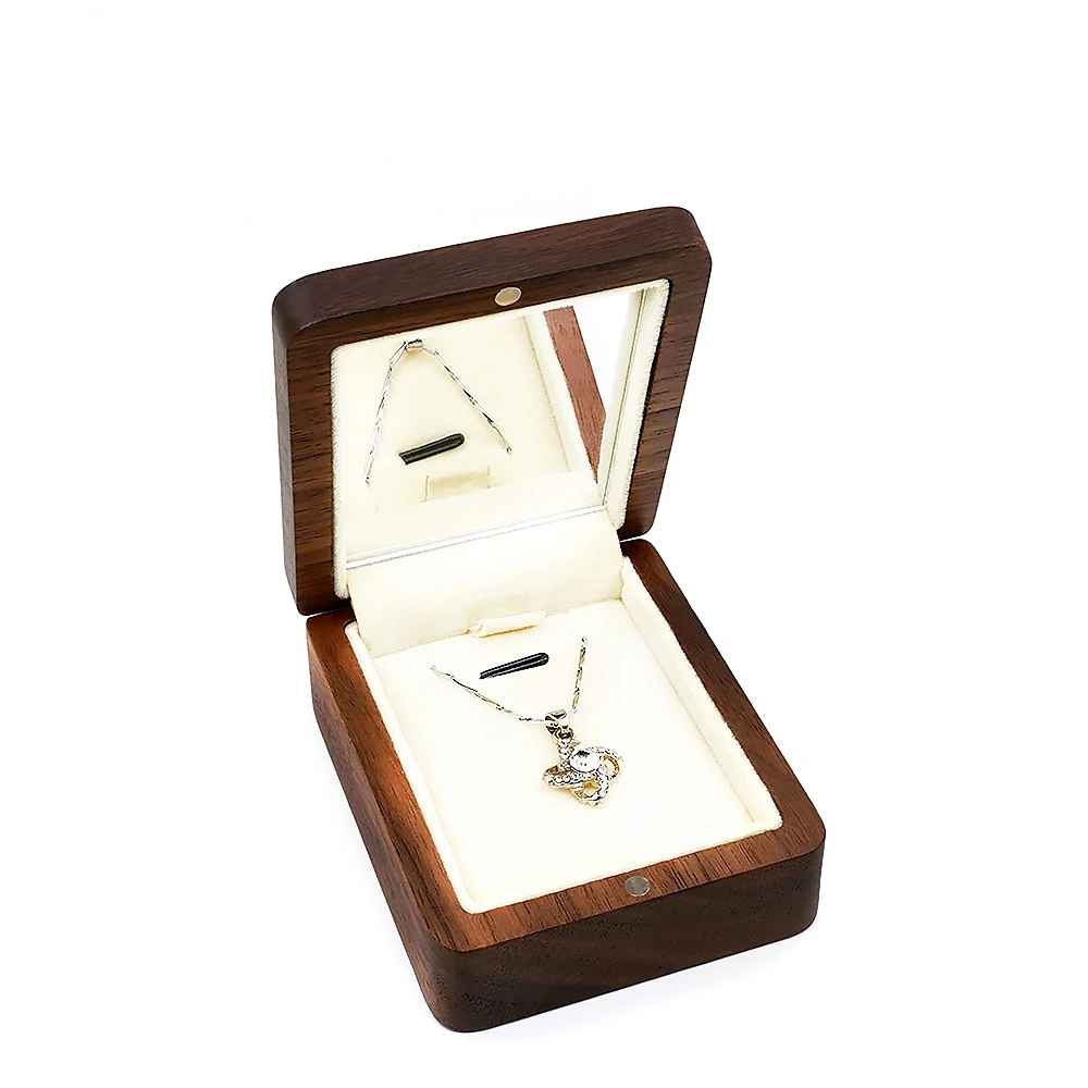 Black Walnut Wood Jewelry Case Necklace Pendant Packaging Portable Jewelry Storage Box Dressing Box Jewelry Box 
Black Walnut Wood Jewelry Case Necklace Pendant Packaging Portable Jewelry Storage Box Dressing Box Jewelry Box