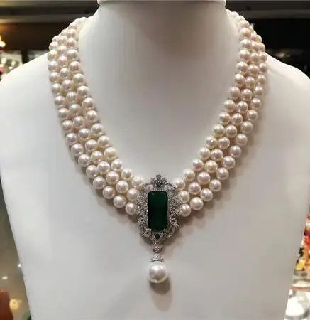 Hot sell new 8-9mm natural white freshwater pearl multi-layer necklace zircon accessories fashion jewelry
Hot sell new 8-9mm natural white freshwater pearl multi-layer necklace zircon accessories fashion jewelry