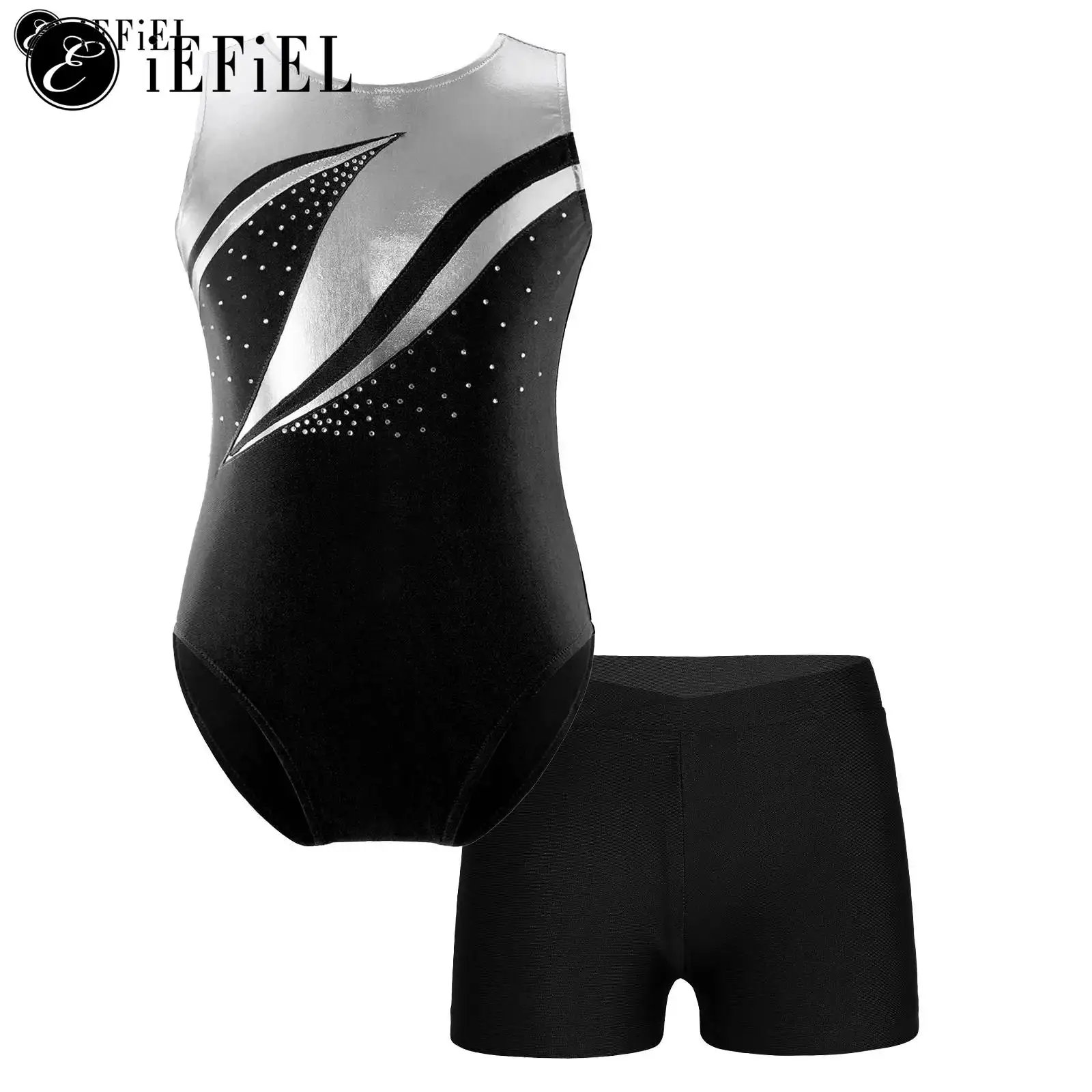 2Pcs Kids Girls Shiny Rhinestones Ballet Dance Leotard Sets Sleeveless One Piece Romper with Shorts Gymnastics Yoga Outfit
2Pcs Kids Girls Shiny Rhinestones Ballet Dance Leotard Sets Sleeveless One Piece Romper with Shorts Gymnastics Yoga Outfit
