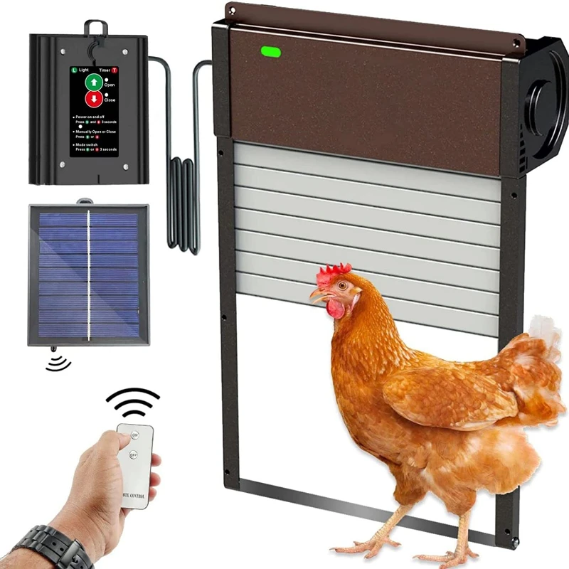 Opener Remote Electric Auto Roller Shutter Type Run Out Metal Aluminum Automatic Chicken Coop Door
Opener Remote Electric Auto Roller Shutter Type Run Out Metal Aluminum Automatic Chicken Coop Door