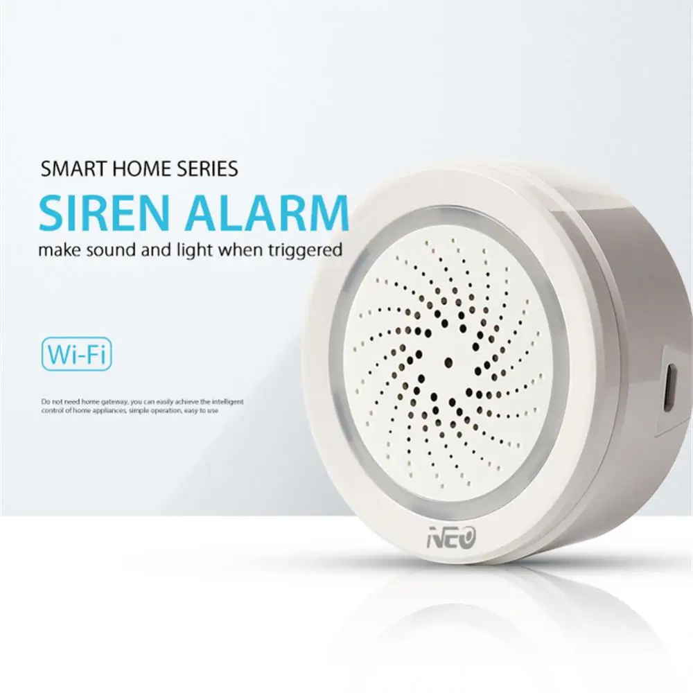 Wireless WiFi Siren Alarm Sensor USB Power Via IOS Android APP Notification Plug And Play No HUB Requirement For Home
Wireless WiFi Siren Alarm Sensor USB Power Via IOS Android APP Notification Plug And Play No HUB Requirement For Home
