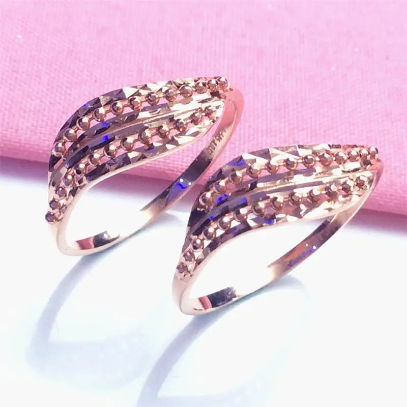 585 Purple Gold 14K Rose Gold Round Bead Chain Geometric Rings for Women Artistic Personality Ethnic Style Party Jewelry
585 Purple Gold 14K Rose Gold Round Bead Chain Geometric Rings for Women Artistic Personality Ethnic Style Party Jewelry
