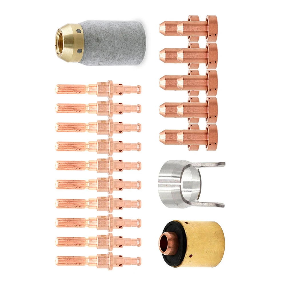 23pcs 9-8211 WSP-10008 Plasma Torch Nozzle 9-8215 WSP-10000 Plasma Torch Electrode Tip 80A For SL60/100 Welding Equipment
23pcs 9-8211 WSP-10008 Plasma Torch Nozzle 9-8215 WSP-10000 Plasma Torch Electrode Tip 80A For SL60/100 Welding Equipment