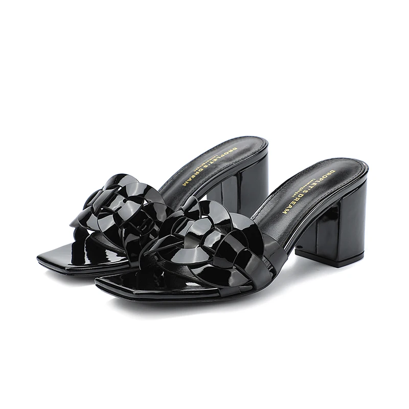 23 New High Heel Genuine Leather Slippers, Cow Lacquer Leather Upper, Sheepskin Inner Lining, Classic Fashion Women's Sandals
23 New High Heel Genuine Leather Slippers, Cow Lacquer Leather Upper, Sheepskin Inner Lining, Classic Fashion Women's Sandals