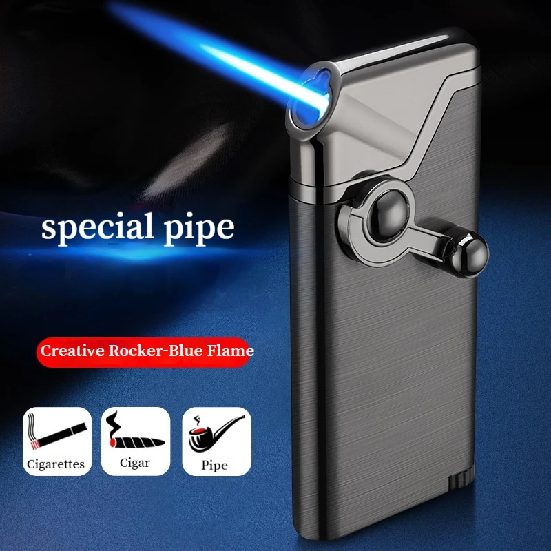 Creative Inflatable Pipe Slant Fire Rocker Blue Flame Straight Cigar Lighter Kitchen Outdoor Metal Windproof Portable Men's Gife
Creative Inflatable Pipe Slant Fire Rocker Blue Flame Straight Cigar Lighter Kitchen Outdoor Metal Windproof Portable Men's Gife