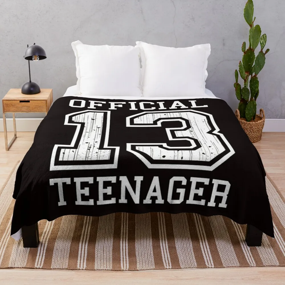 

Official Teenager 13th Birthday Gift For Girls Or Boys 13 Throw Blanket Blankets For Bed Decorative Blankets