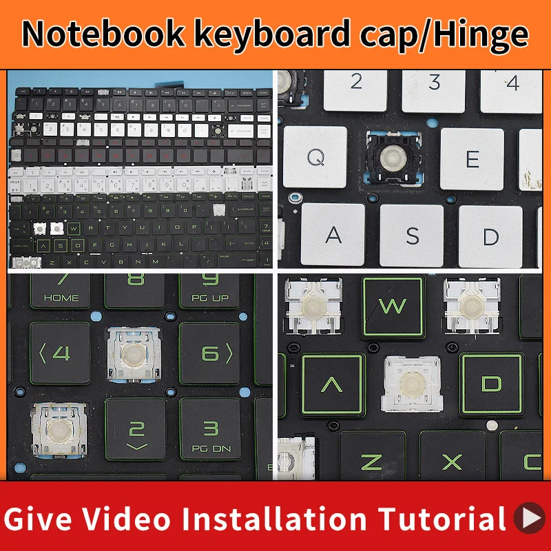 

Replacement Key Cap&Hinge For HP Pavilion 15-DA 15-DB 15-DX TPN-C136 TPN-C135 15-DR 250 G7 255 G7 Keyboard Keys Keycaps